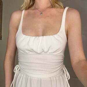 Audrey 3+1 Milkmaid Ribbed Ruched Side Tie Tank Top